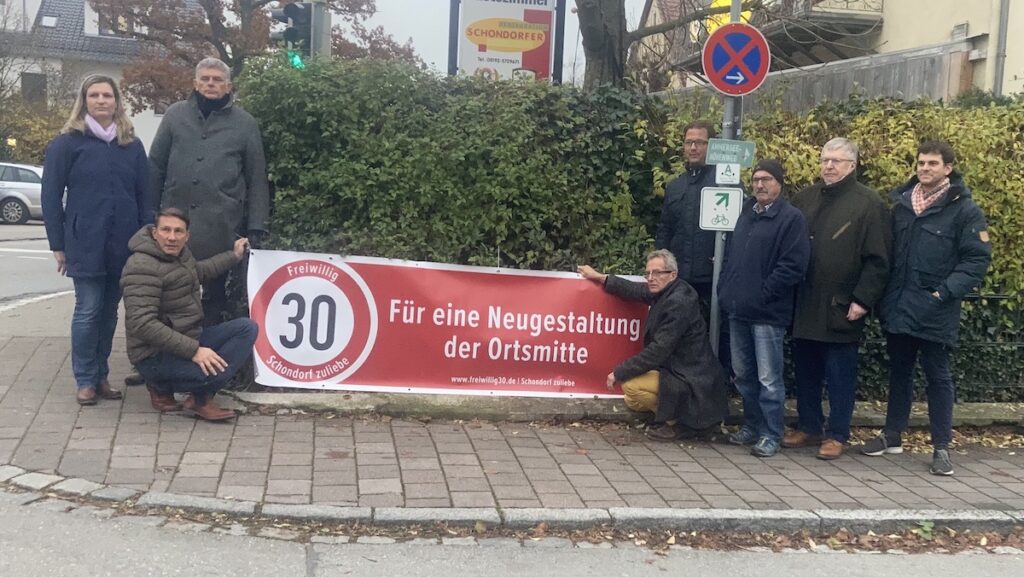 Aktion Freiwillig Tempo 30 in Schondorf